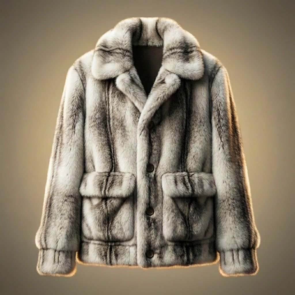 Men's Classic Shawl Collar Fur Jacket