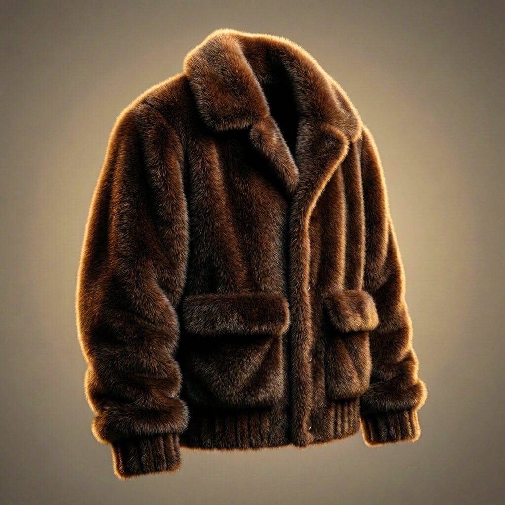Men's Classic Shawl Collar Fur Jacket