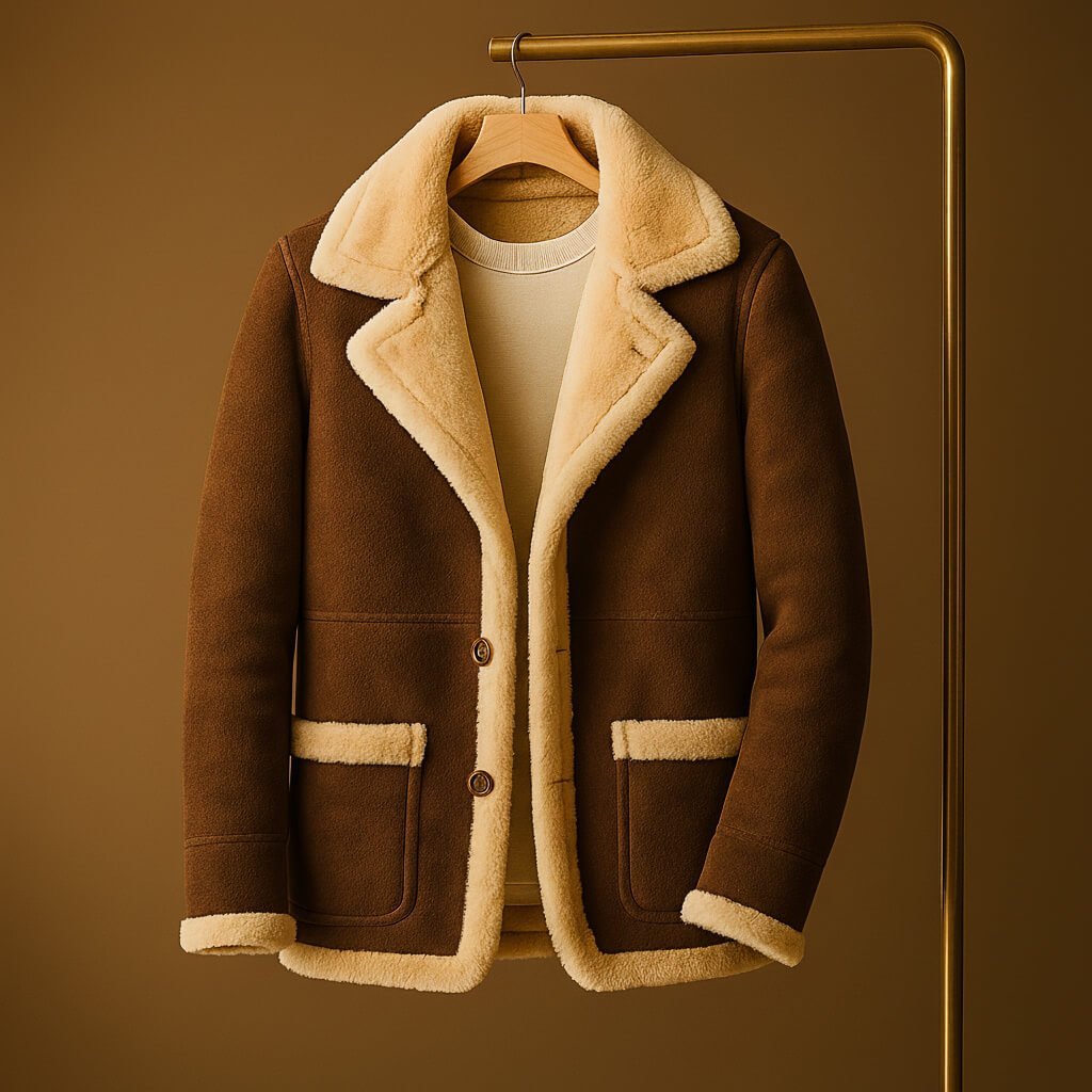 Men's Timeless Shearling-Lined Suede Jacket