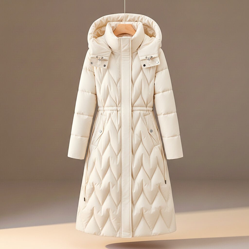 Women's Quilted Hooded Longline Coat