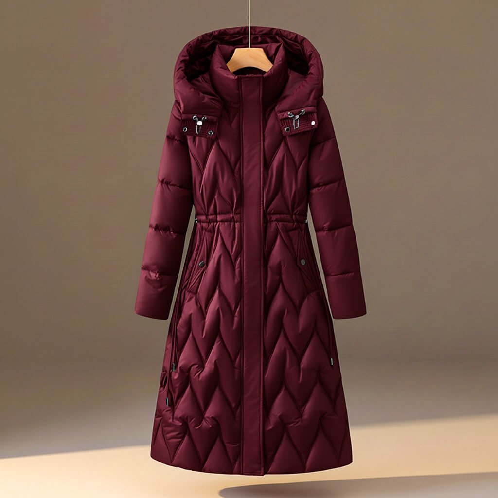 Women's Quilted Hooded Longline Coat