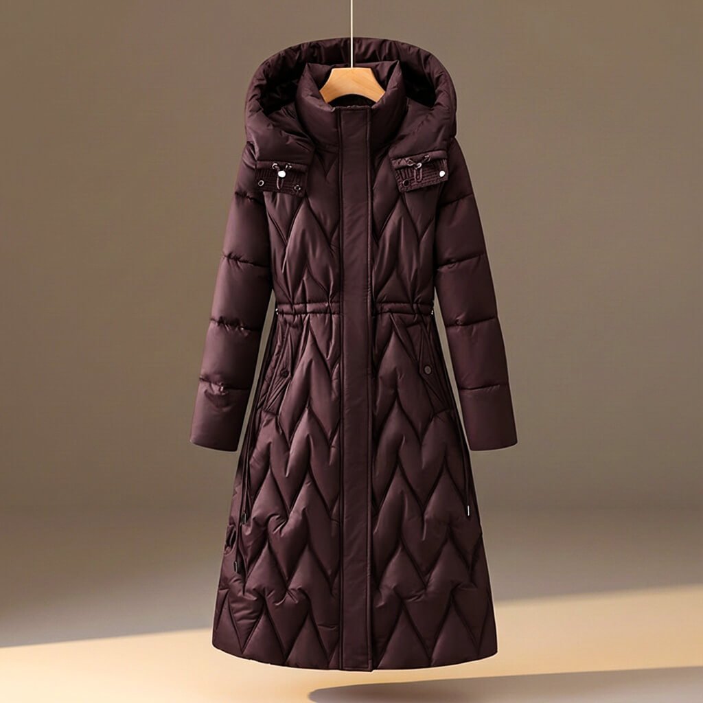 Women's Quilted Hooded Longline Coat