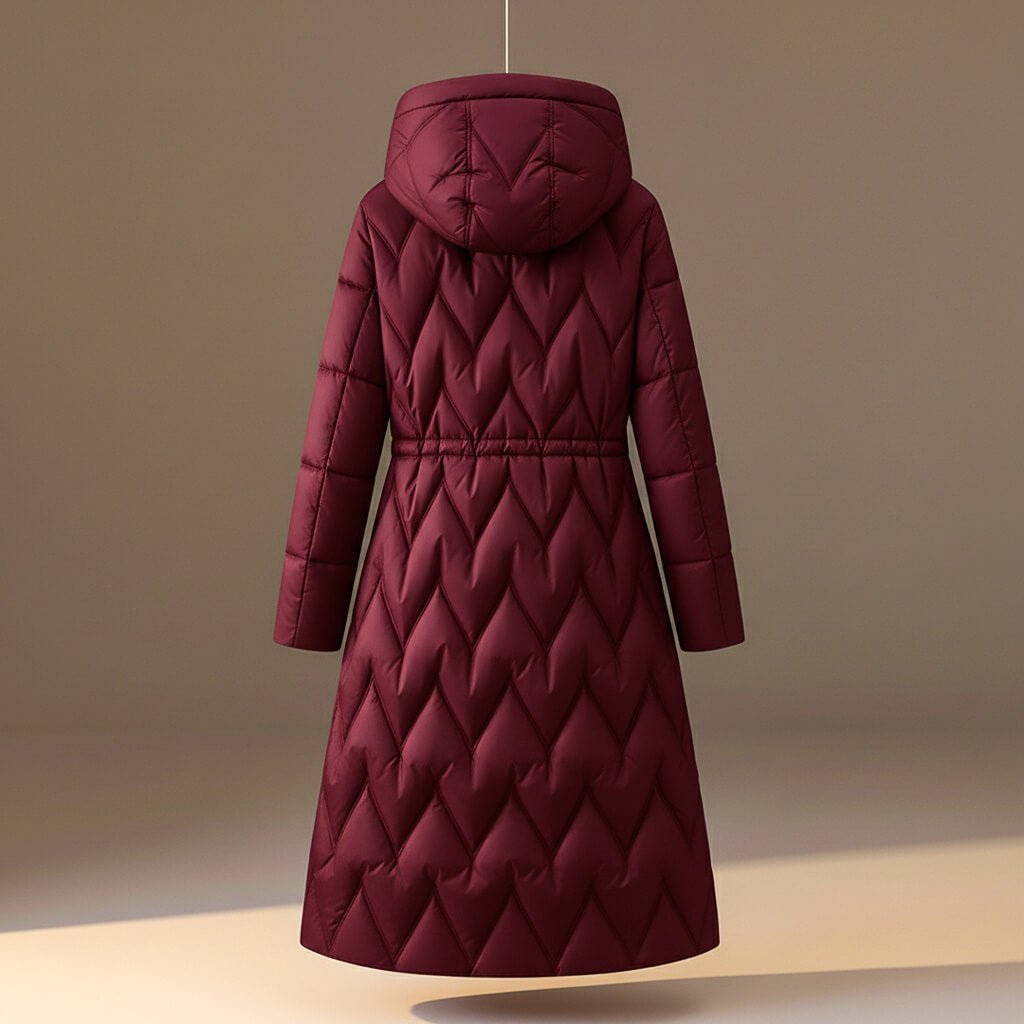 Women's Quilted Hooded Longline Coat