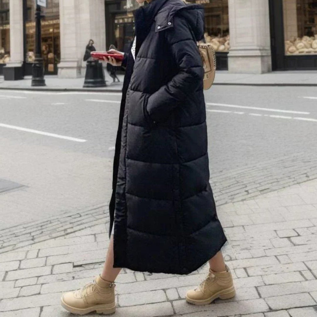 Women's Cosy Longline Quilted Puffer Coat