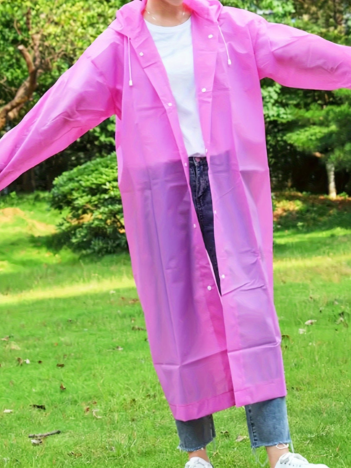 Women's Easy Hooded Windproof Rain Coat