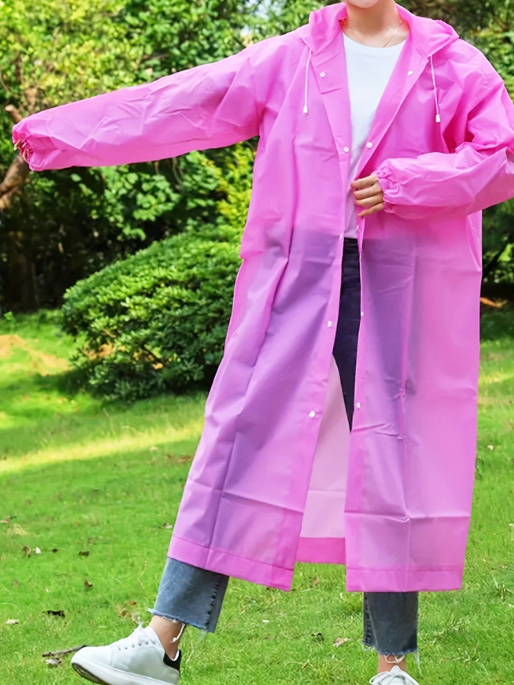 Women's Easy Hooded Windproof Rain Coat