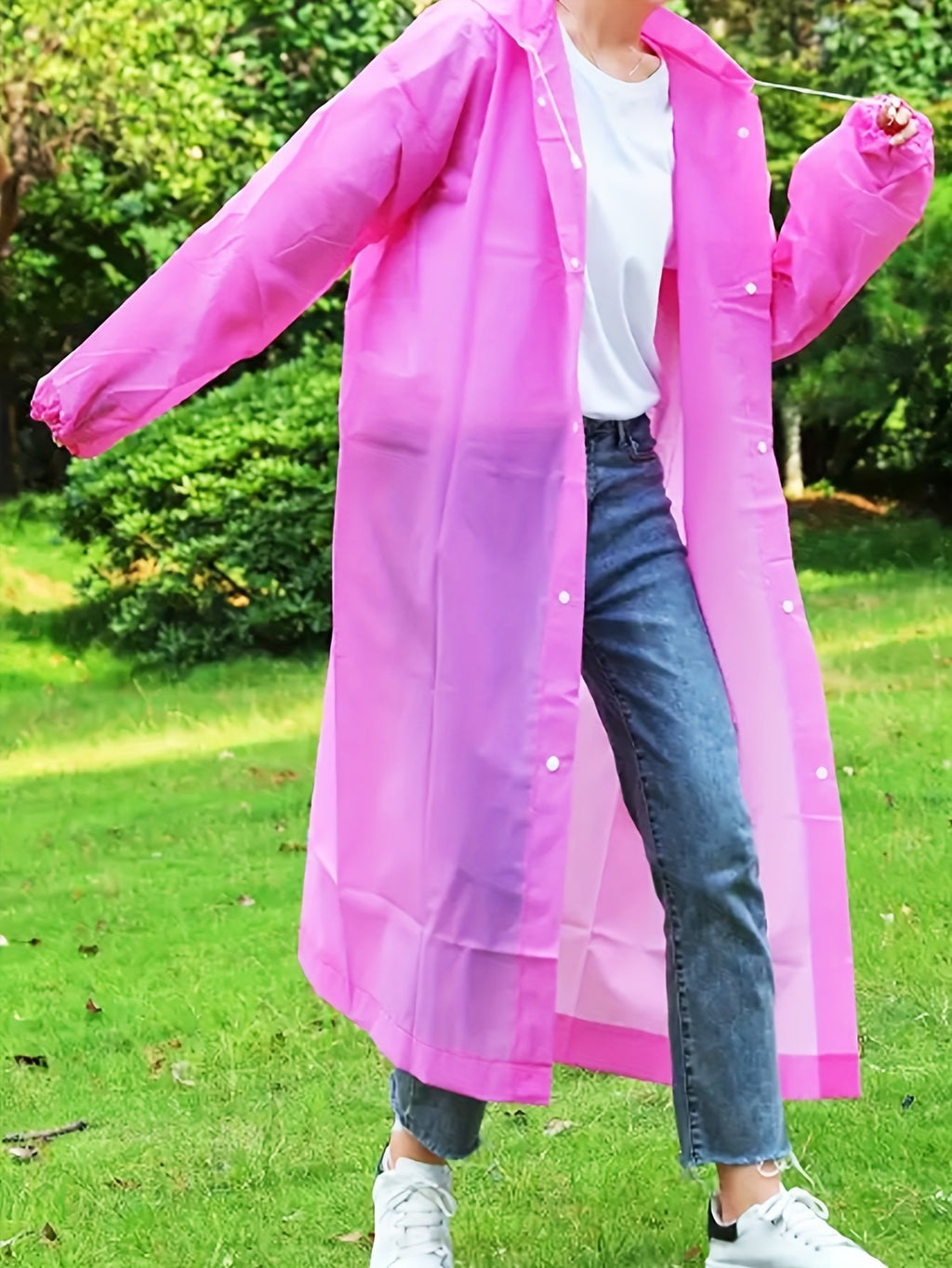 Women's Easy Hooded Windproof Rain Coat