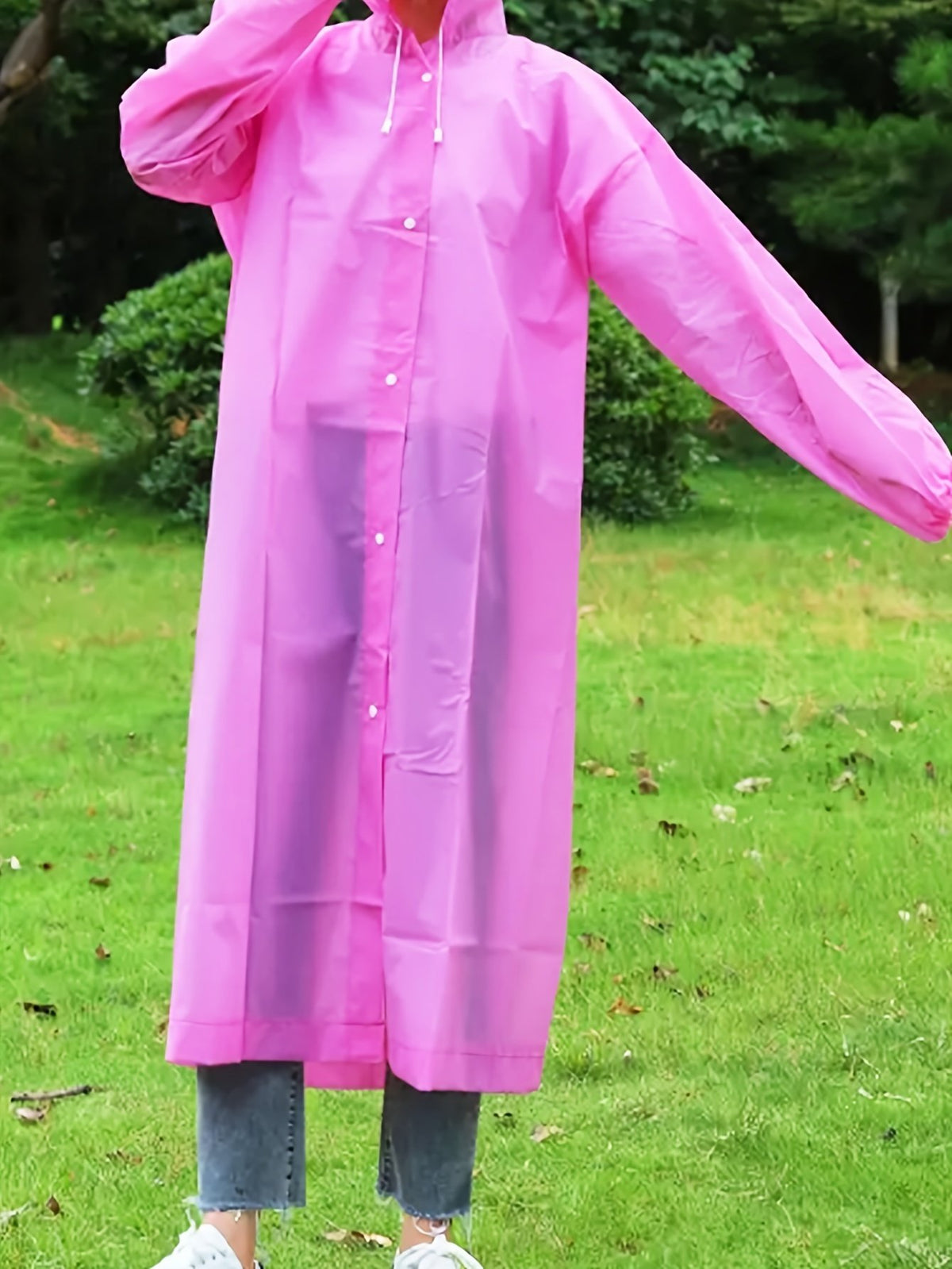 Women's Easy Hooded Windproof Rain Coat