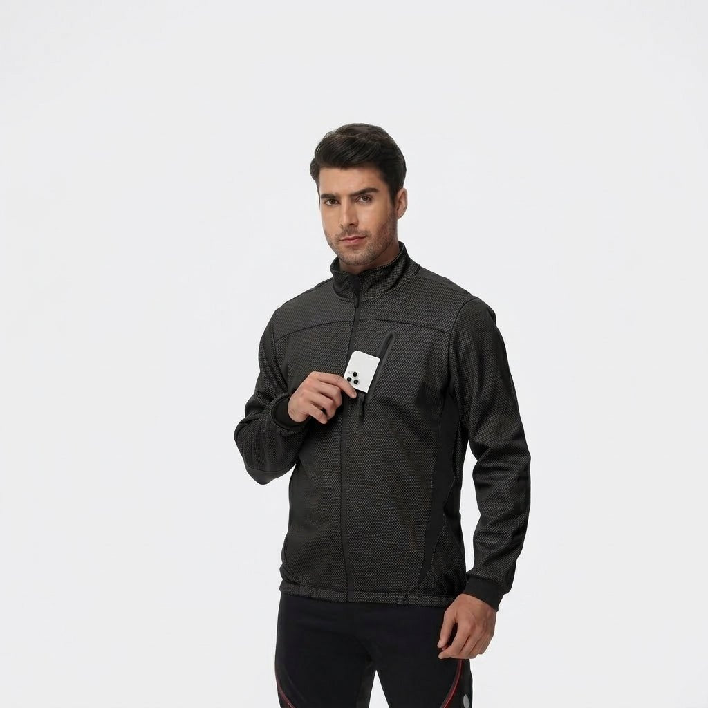 Men's Cosy Fleece-Lined Softshell Cycling Jacket