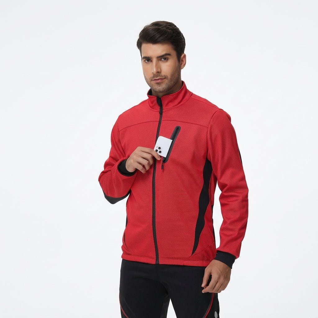 Men's Cosy Fleece-Lined Softshell Cycling Jacket