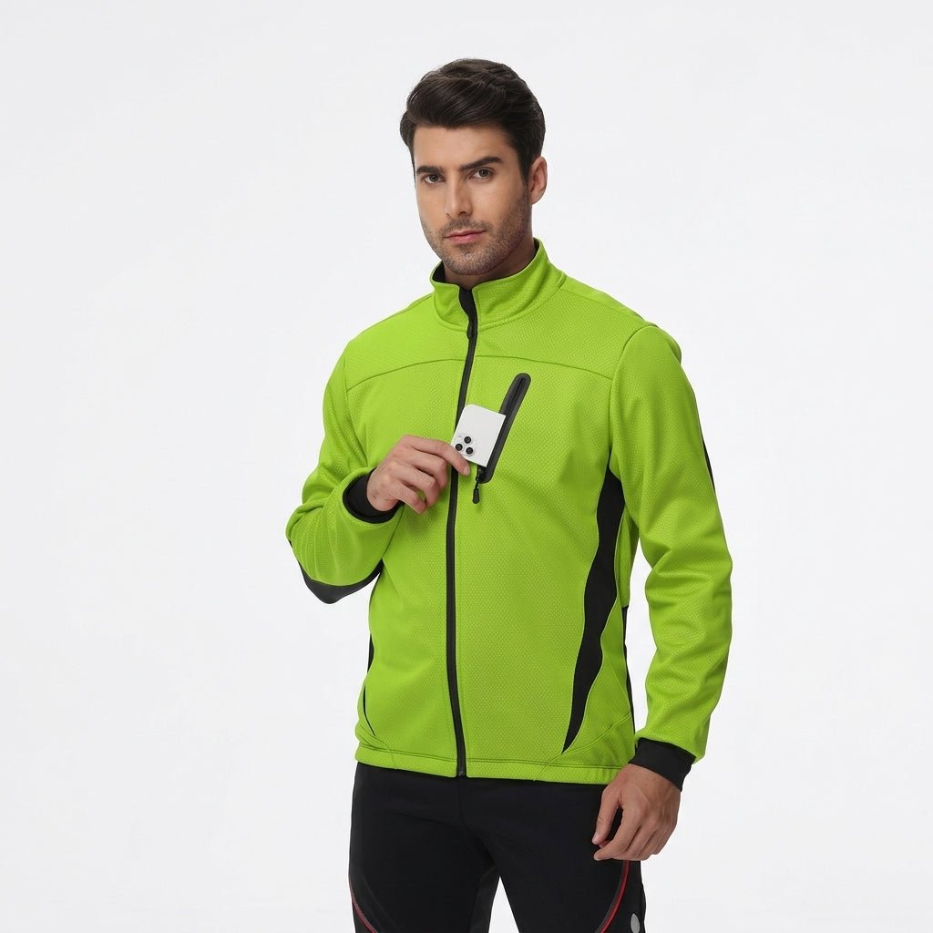 Men's Cosy Fleece-Lined Softshell Cycling Jacket