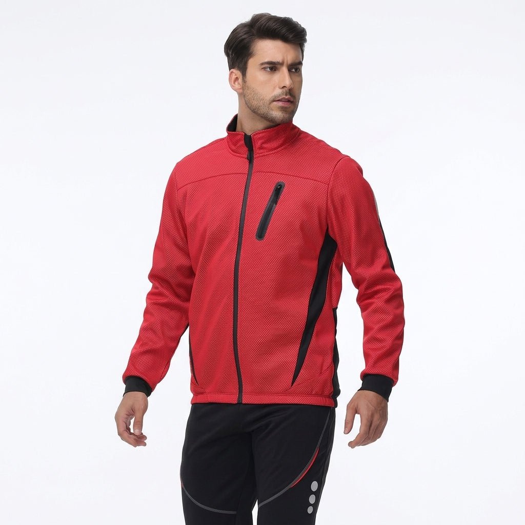 Men's Cosy Fleece-Lined Softshell Cycling Jacket