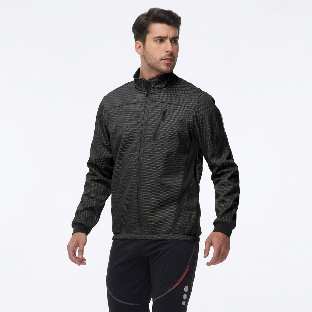 Men's Cosy Fleece-Lined Softshell Cycling Jacket