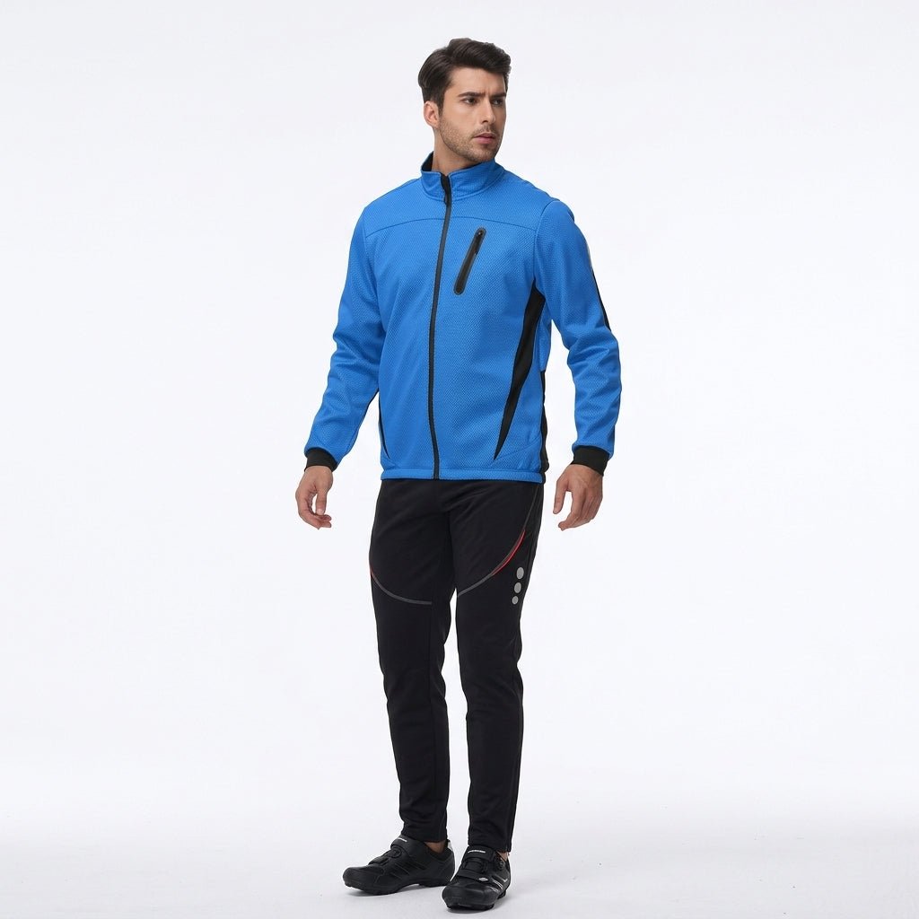 Men's Cosy Fleece-Lined Softshell Cycling Jacket