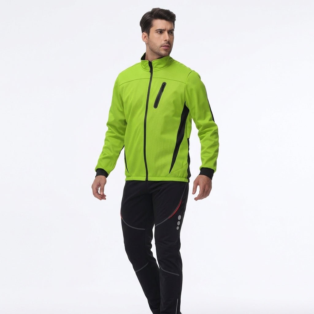 Men's Cosy Fleece-Lined Softshell Cycling Jacket