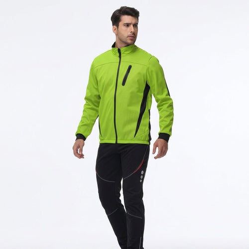 Men's Cosy Fleece-Lined Softshell Cycling Jacket