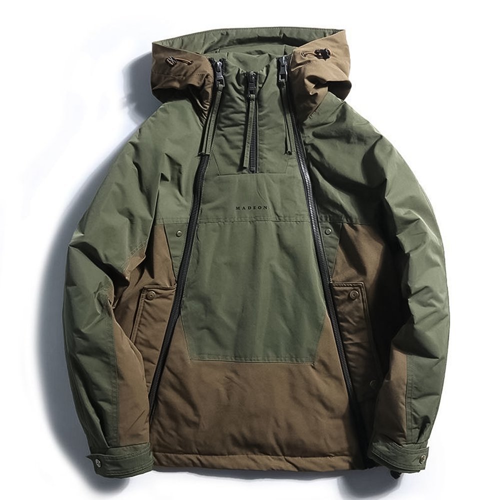Men's Rugged Waterproof Hooded Down Jacket