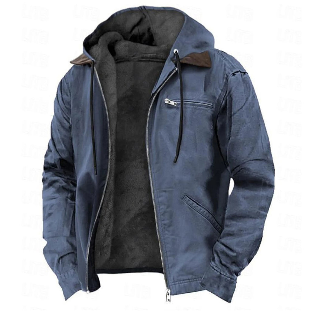 Men's Rugged Fleece-Lined Winter Jacket