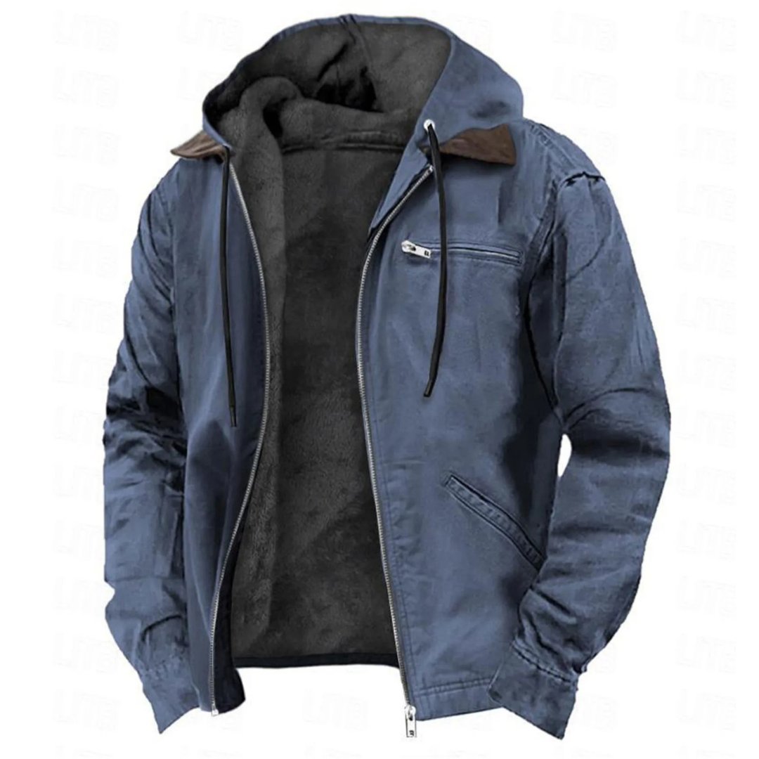 Men's Rugged Fleece-Lined Winter Jacket