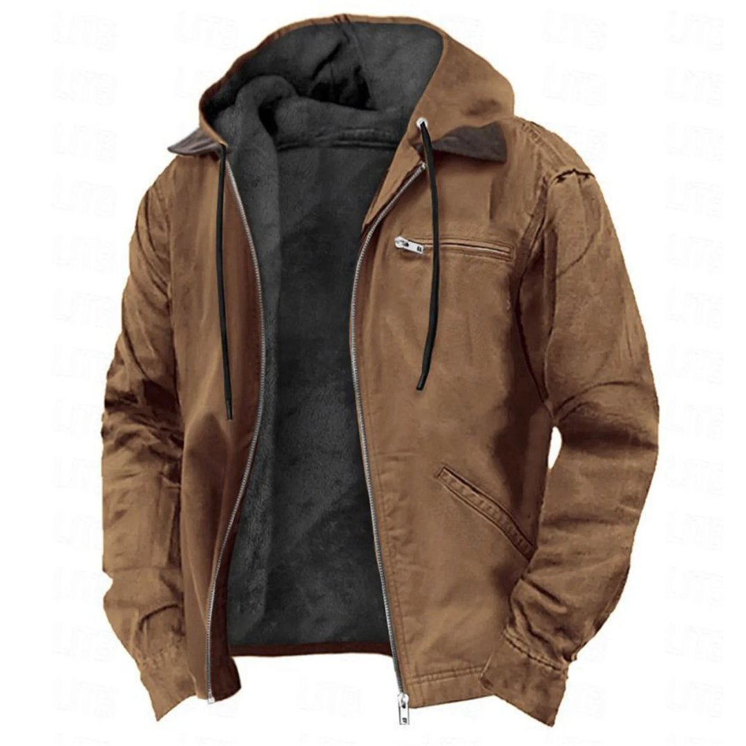 Men's Rugged Fleece-Lined Winter Jacket
