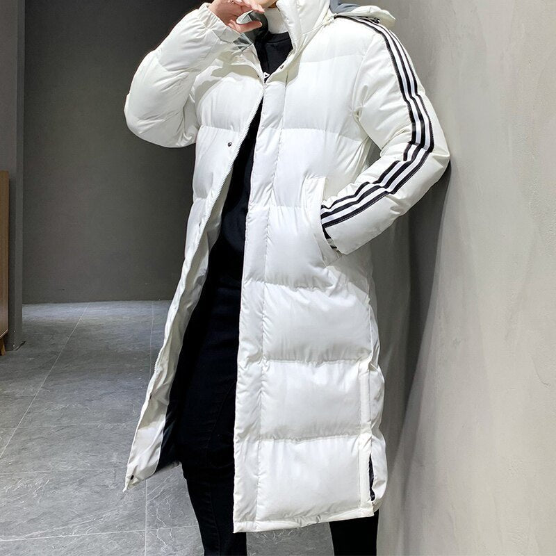 Men's Cosy Long Hooded Winter Jacket
