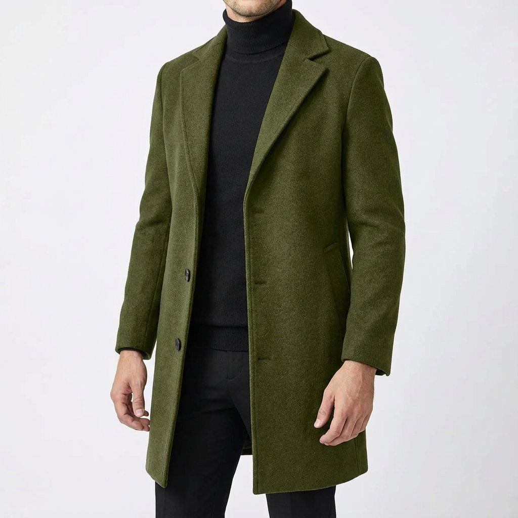 Men's Classic Wool Blend Overcoat