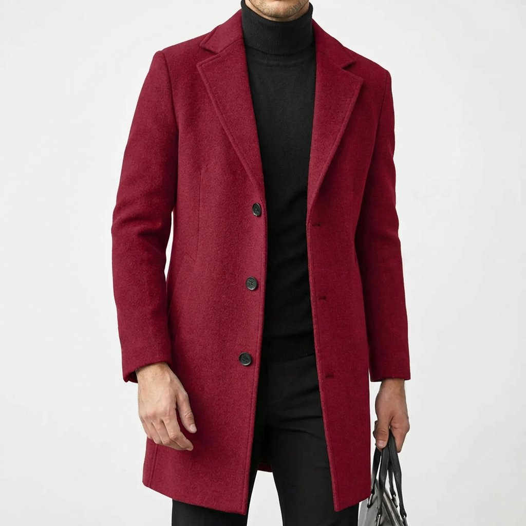 Men's Classic Wool Blend Overcoat