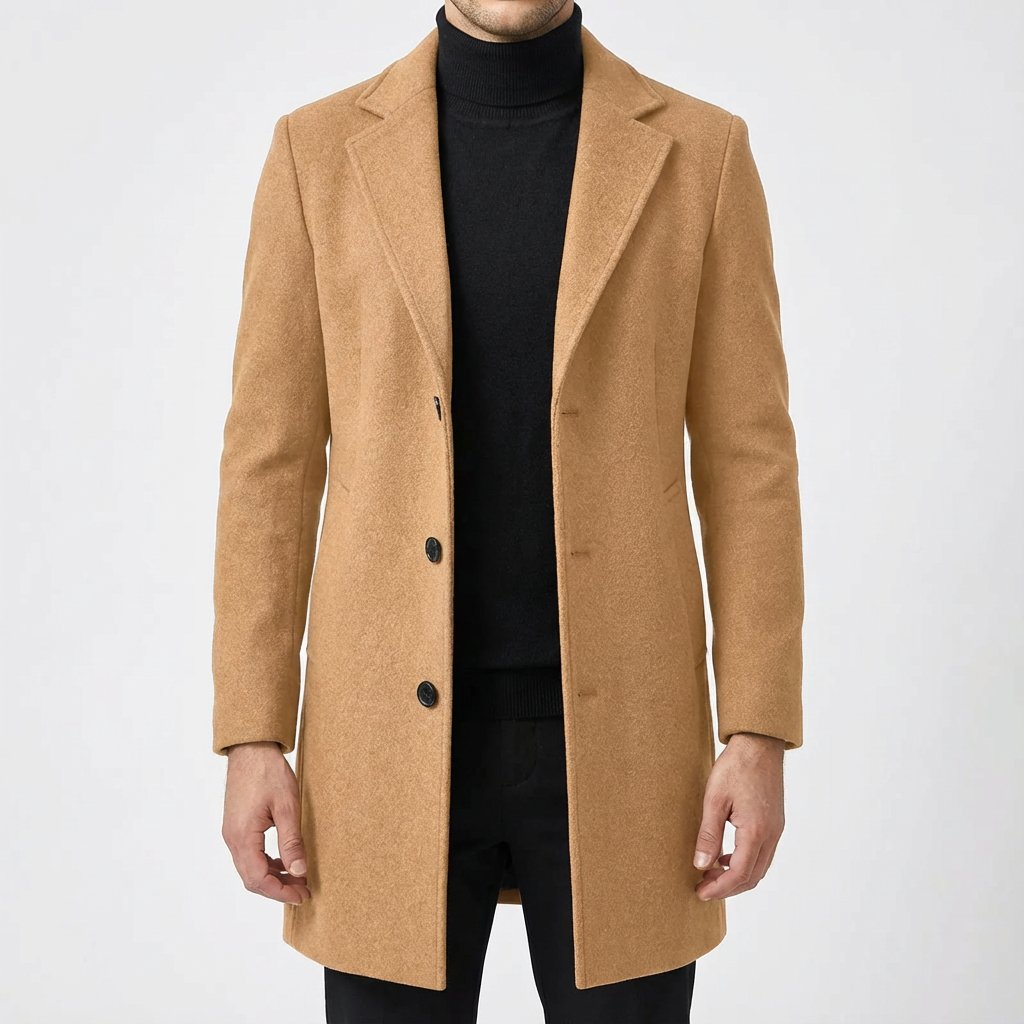 Men's Classic Wool Blend Overcoat