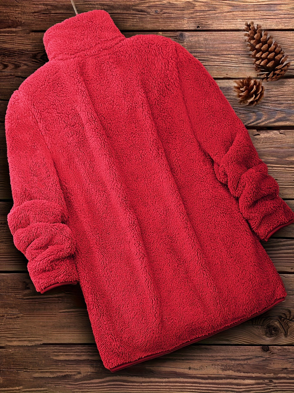 Women's Cosy Zip-Up Teddy Fleece Coat