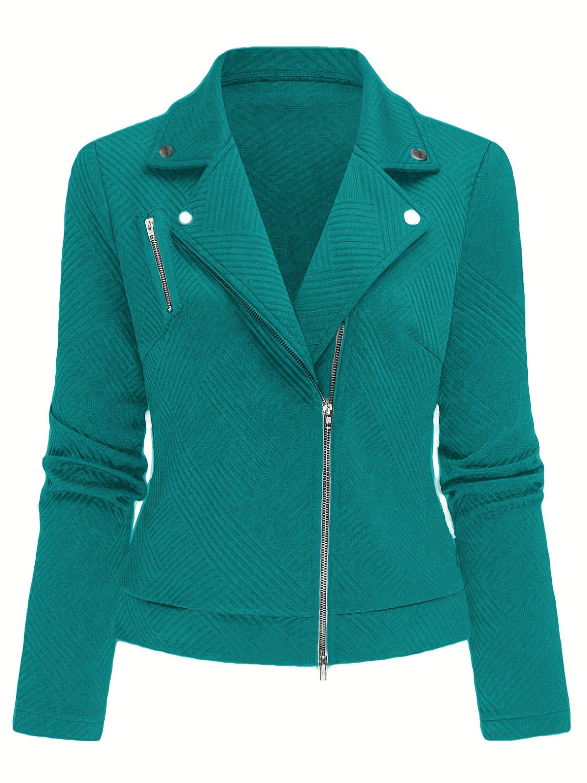 Women's Chic Zip-Up Biker Jacket
