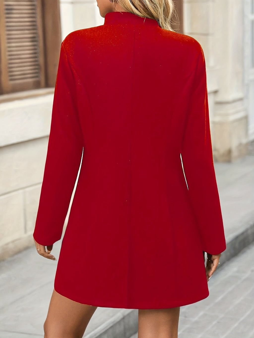 Women's Elegant Stand Collar Longline Coat