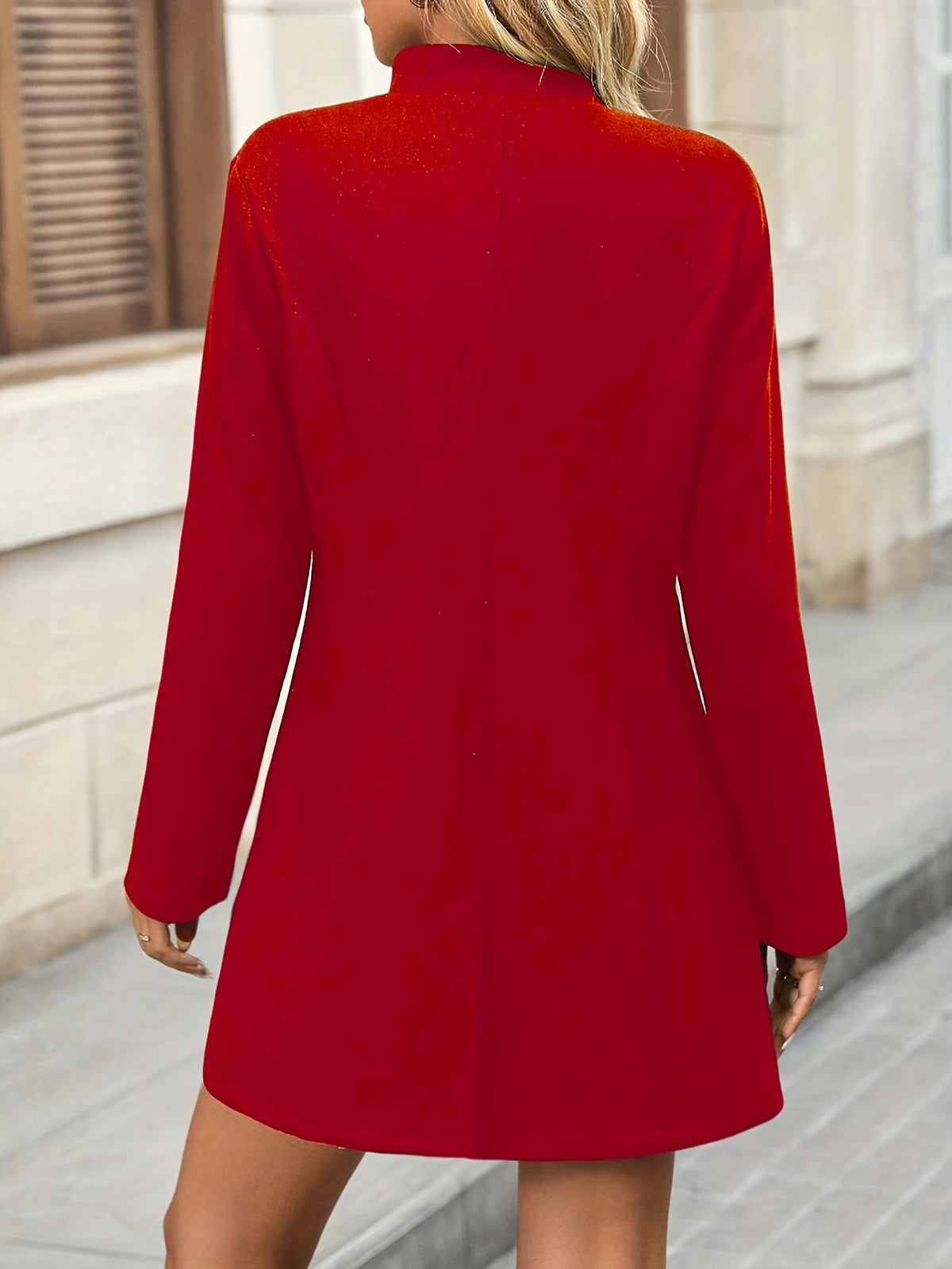 Women's Elegant Stand Collar Longline Coat