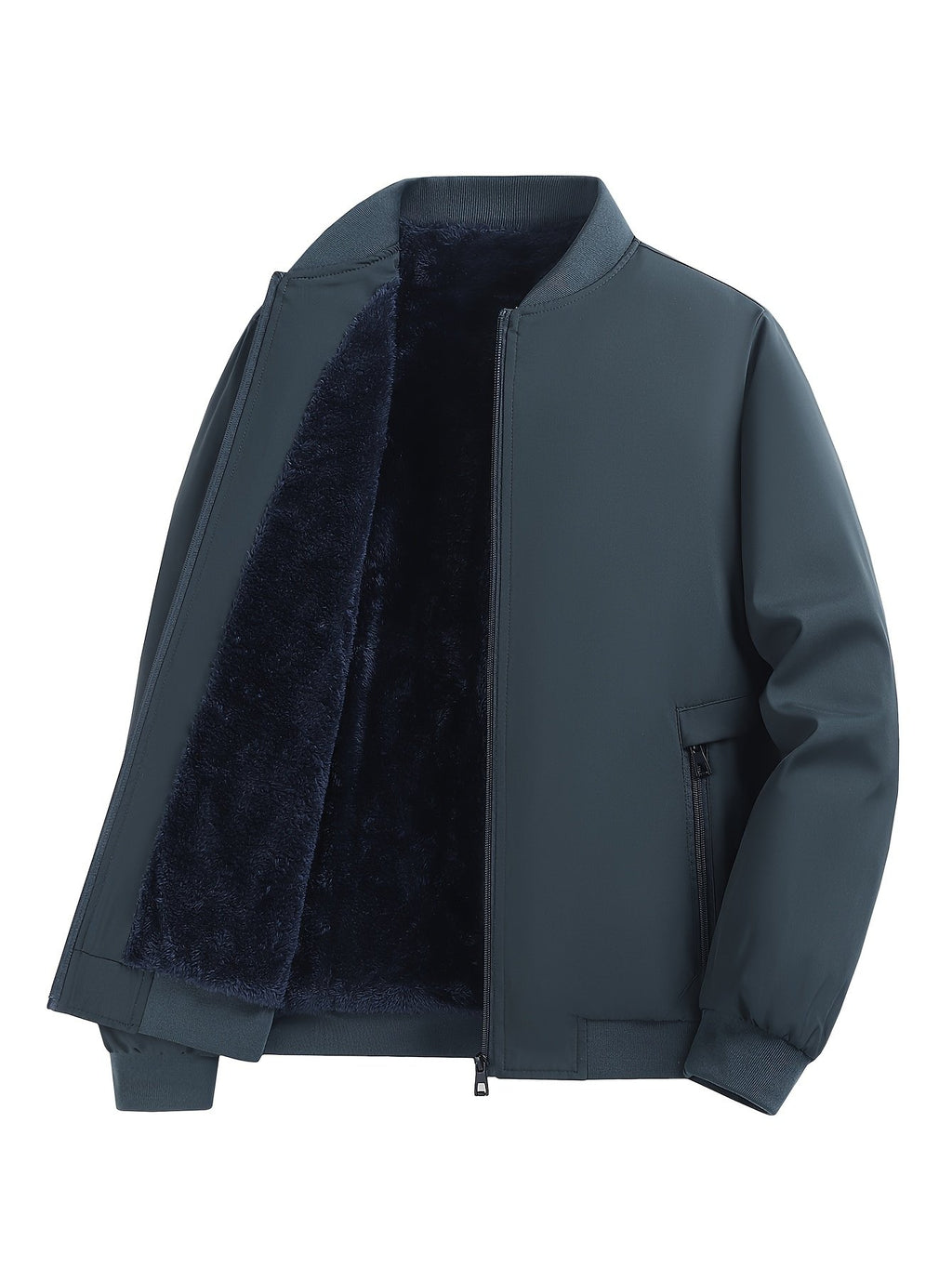 Men's Relaxed Fleece-Lined Bomber Jacket