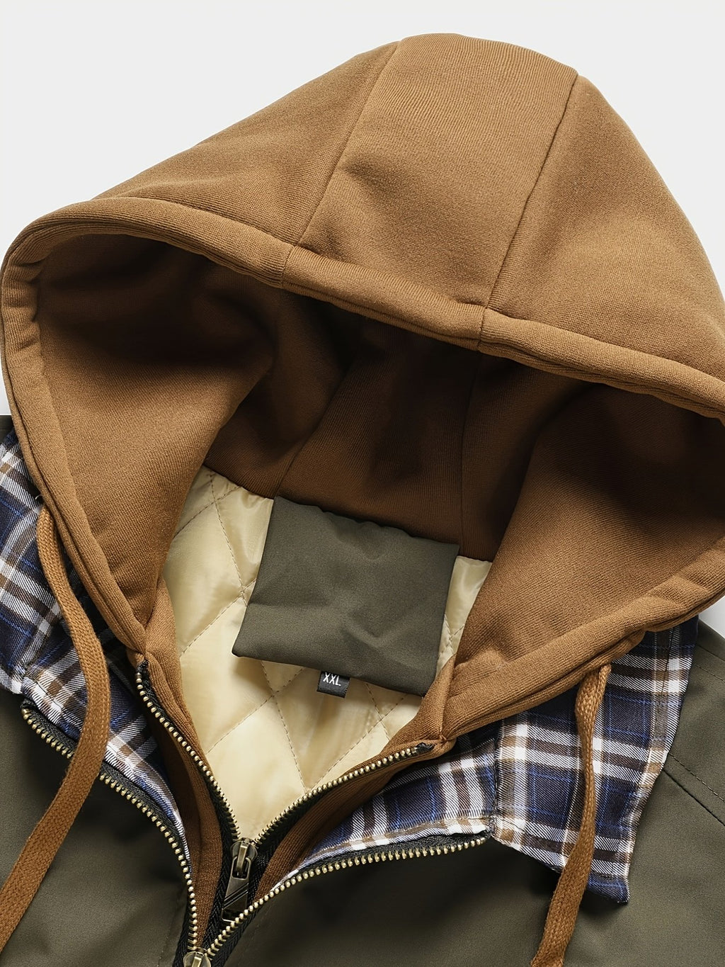 Men's Quilted Hooded Zip-Up Jacket