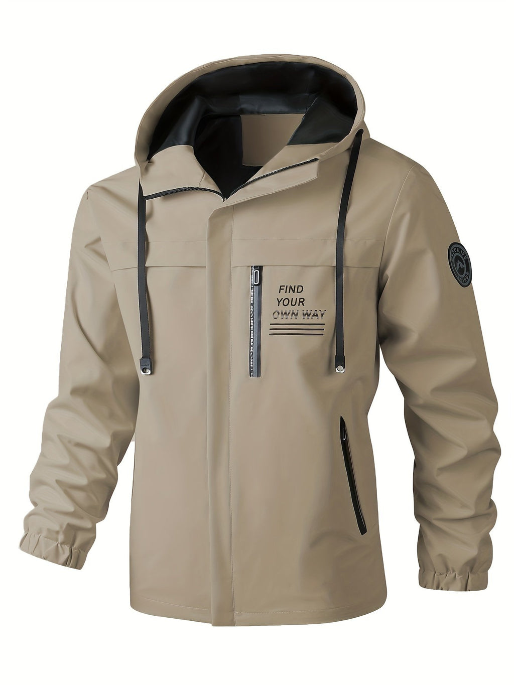 Men's Relaxed Lightweight Hooded Windbreaker