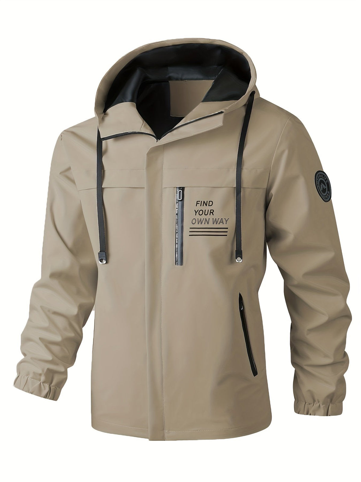 Men's Relaxed Lightweight Hooded Windbreaker