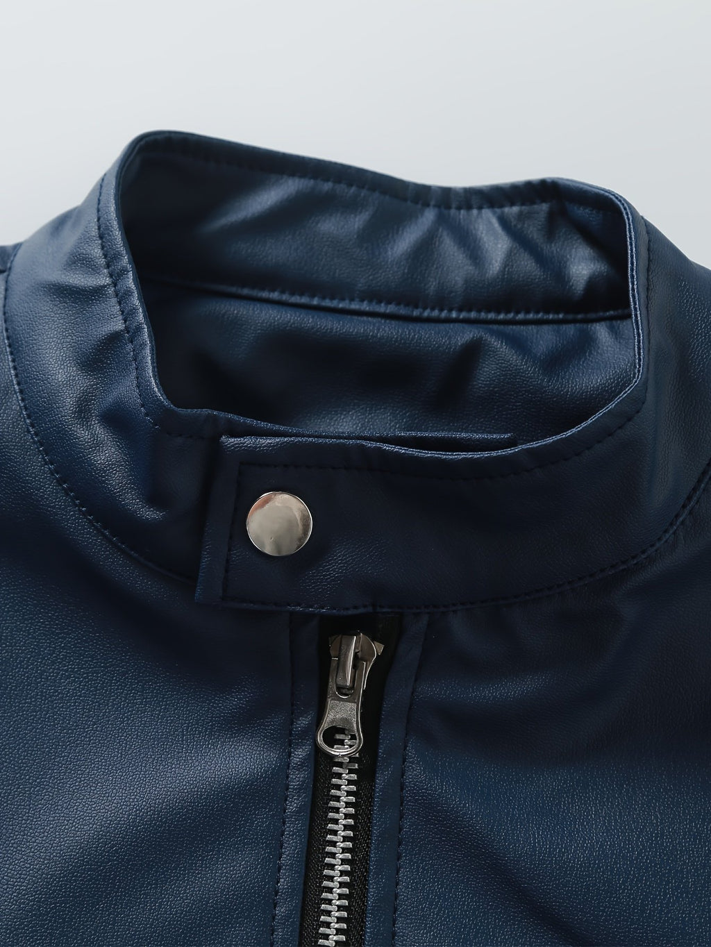 Men's Classic Faux Leather Biker Jacket