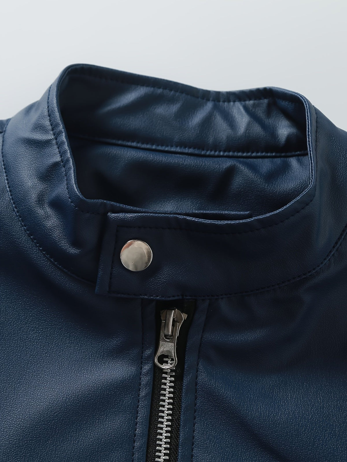 Men's Classic Faux Leather Biker Jacket