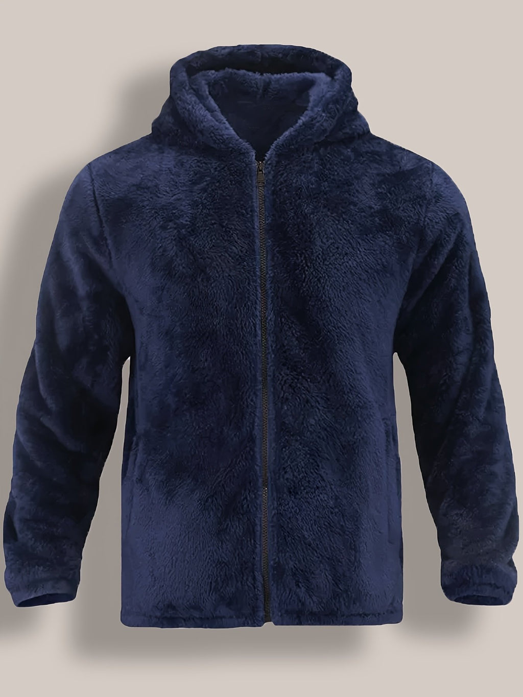 Men's Cosy Sherpa Fleece Zip-Up Hooded Jacket