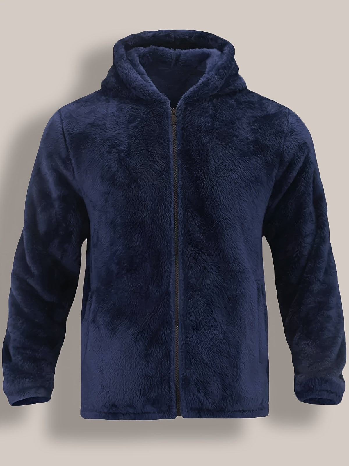 Men's Cosy Sherpa Fleece Zip-Up Hooded Jacket
