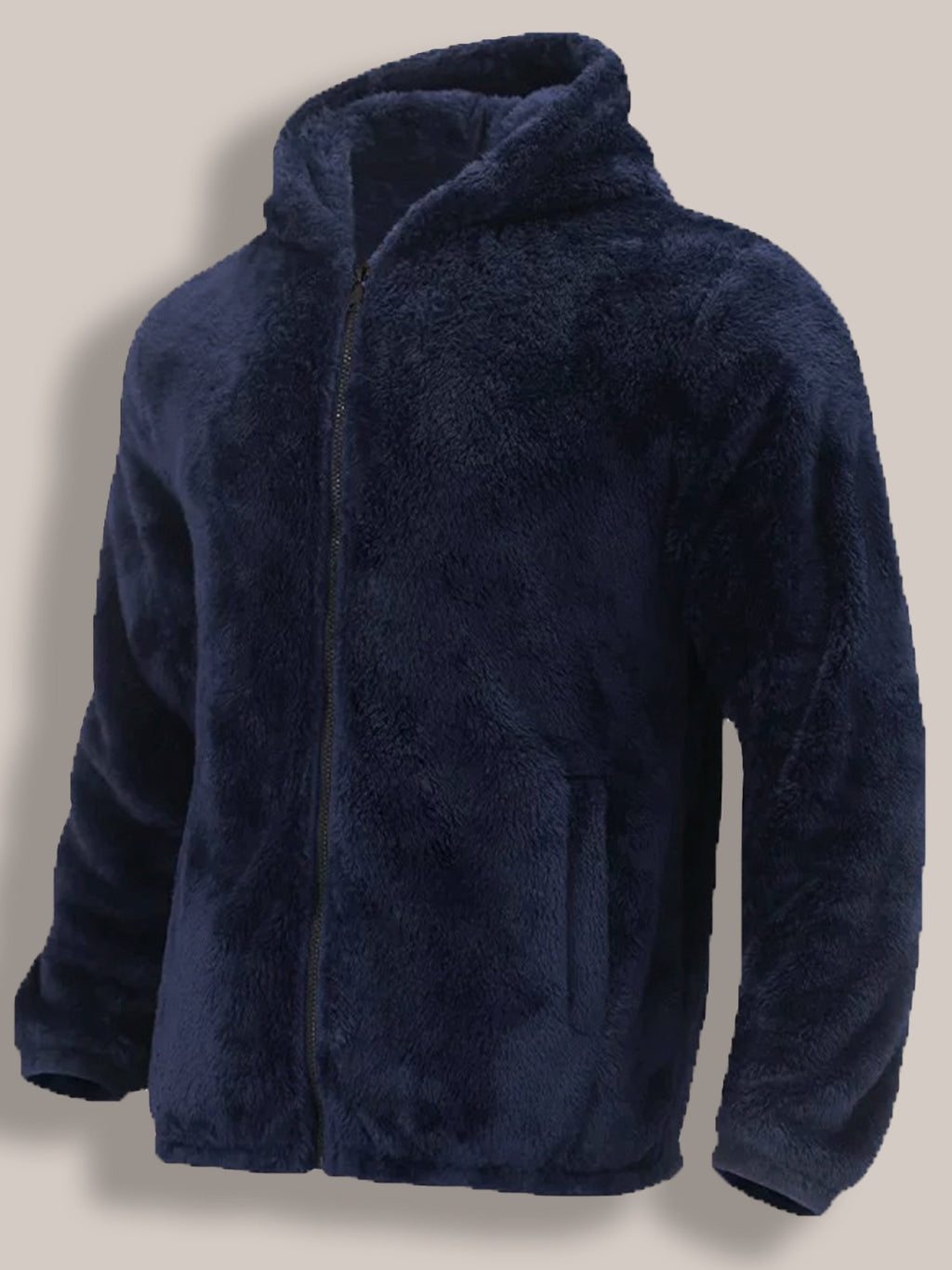Men's Cosy Sherpa Fleece Zip-Up Hooded Jacket
