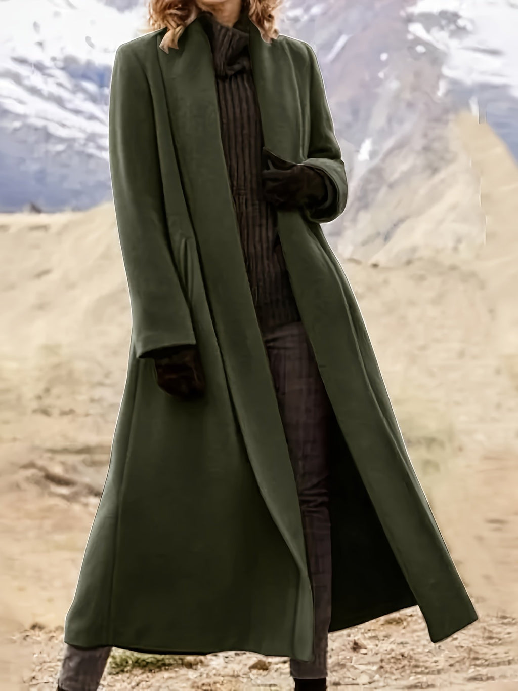 Women's Elegant Long Line Duster Coat