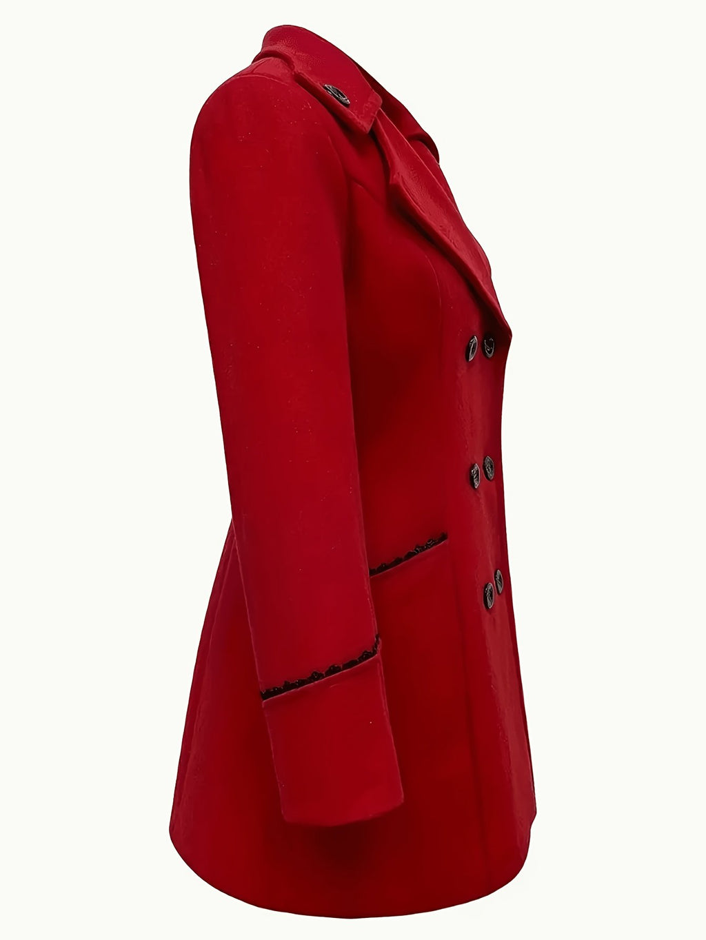 Women's Elegant Double-Breasted Lapel Coat