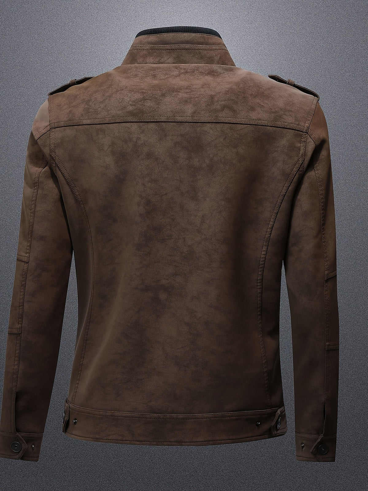 Men's Rugged Suede-Look Moto Jacket