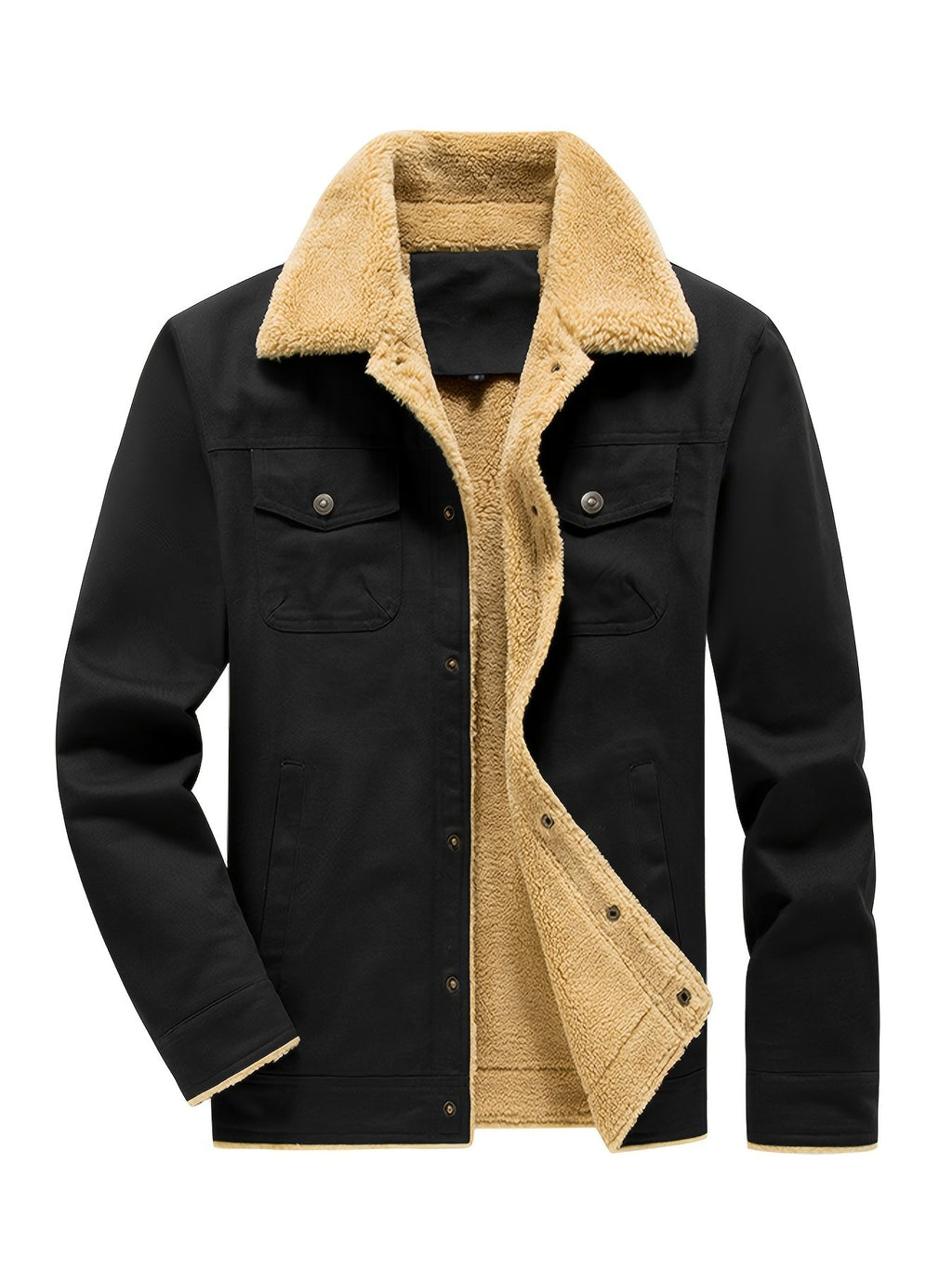Men's Cosy Sherpa-Collar Workwear Jacket