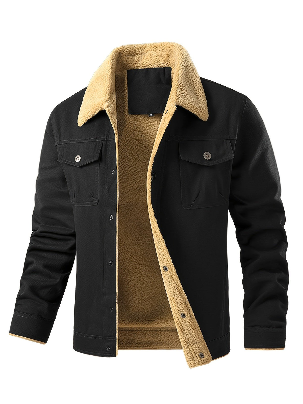 Men's Cosy Sherpa-Collar Workwear Jacket