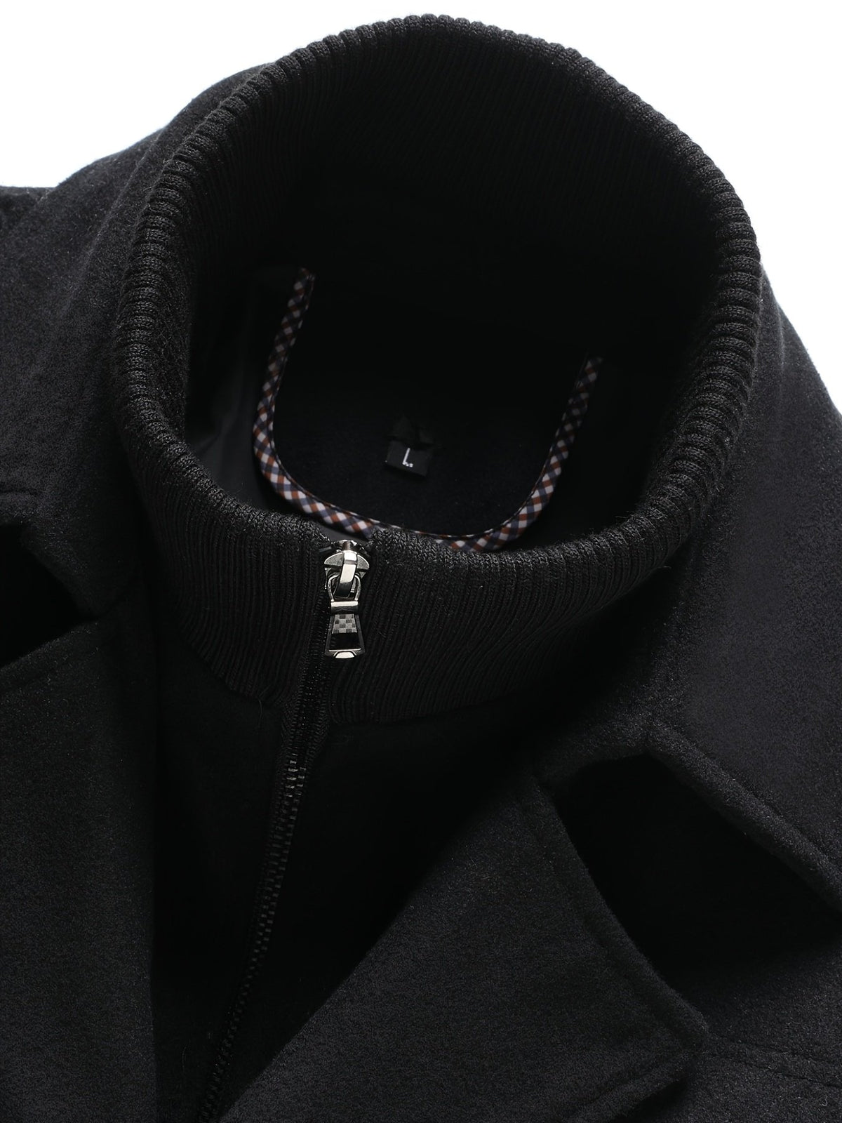 Men's Classic Detachable Collar Wool-Blend Overcoat