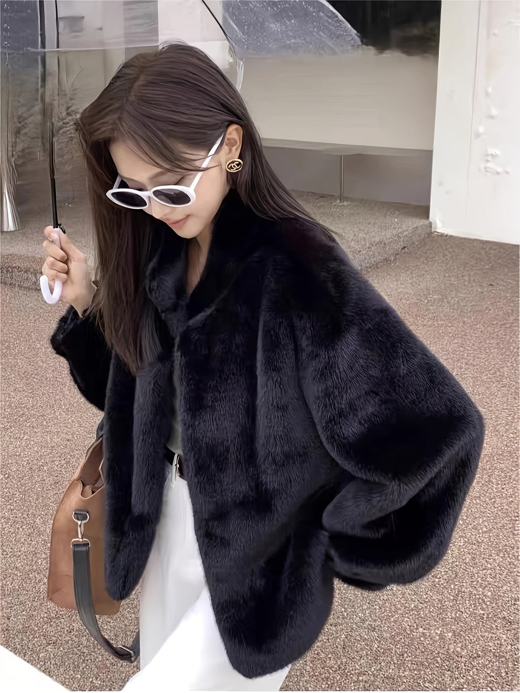Women's Elegant Faux Fur Short Coat