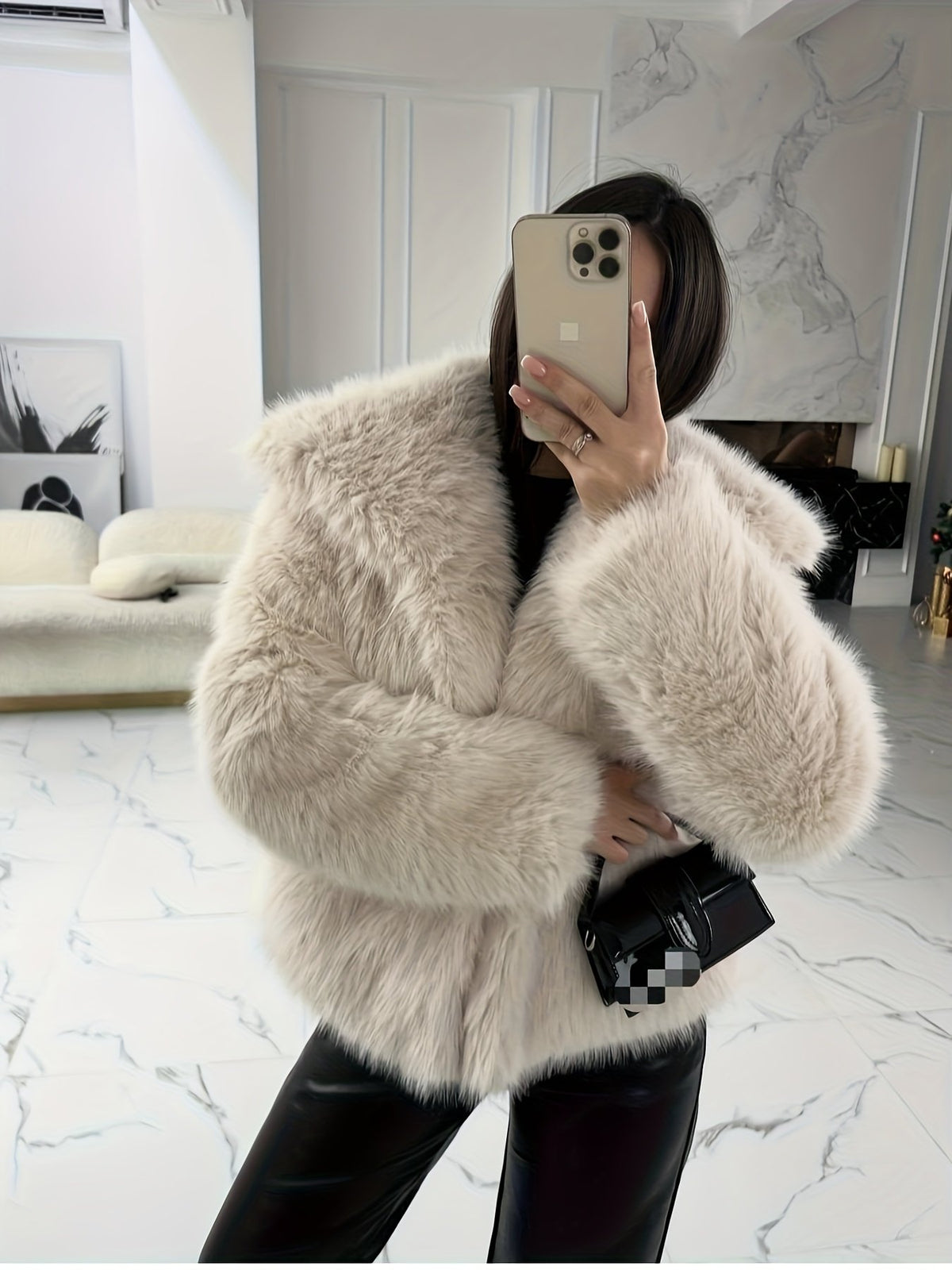 Women's Elegant Oversized Faux Fur Coat