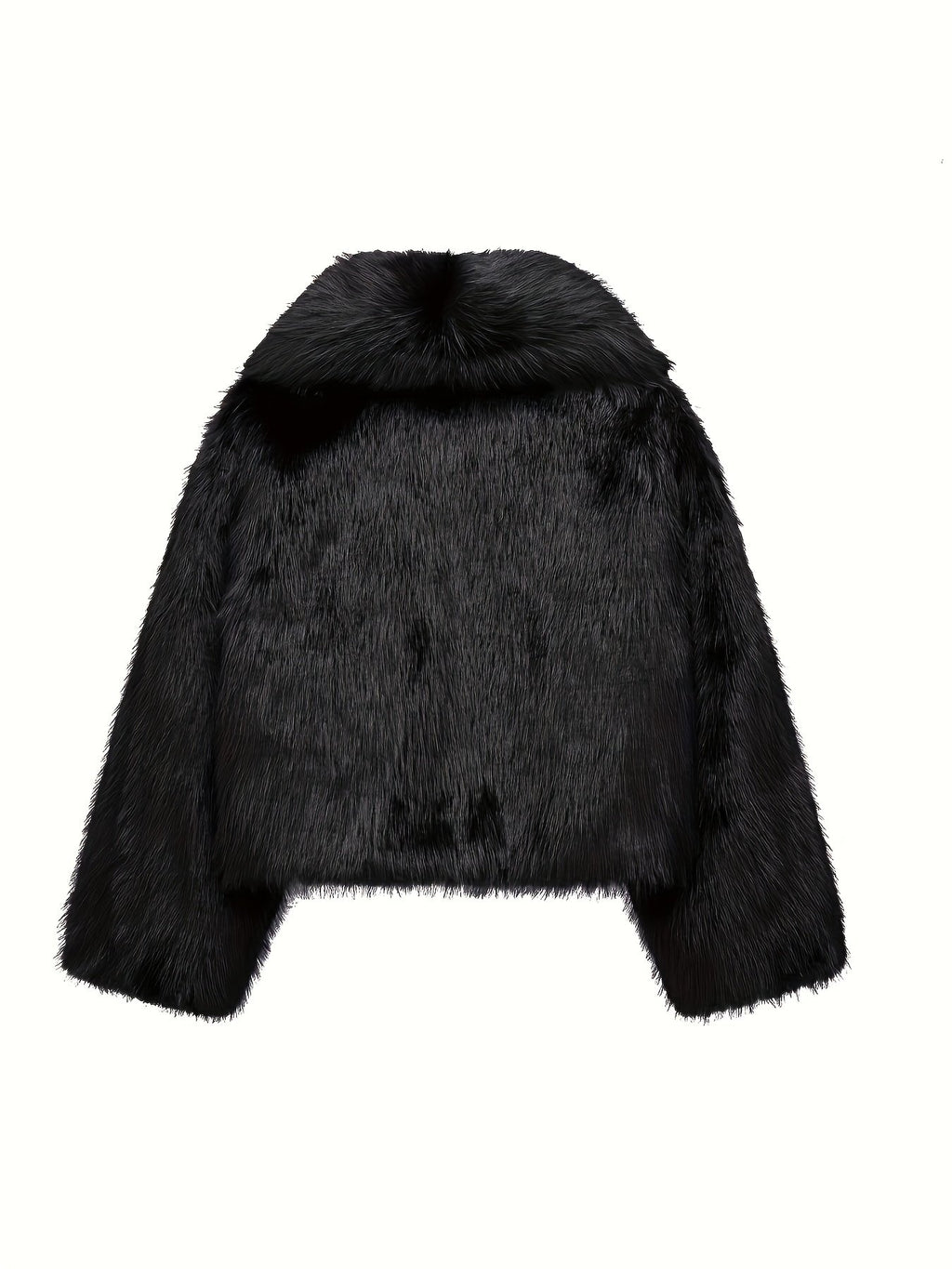 Women's Chic Faux Fur Cropped Coat